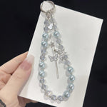 Alloy Butterfly Tassel Phone Charm, Pink, Green, Purple, Red, Orange