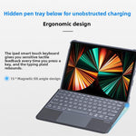 Split Bluetooth Backlit Keyboard Magnetic Four Corner Airbag Protective Case, For iPad Air 13 2025 / 2024 / Pro 12.9