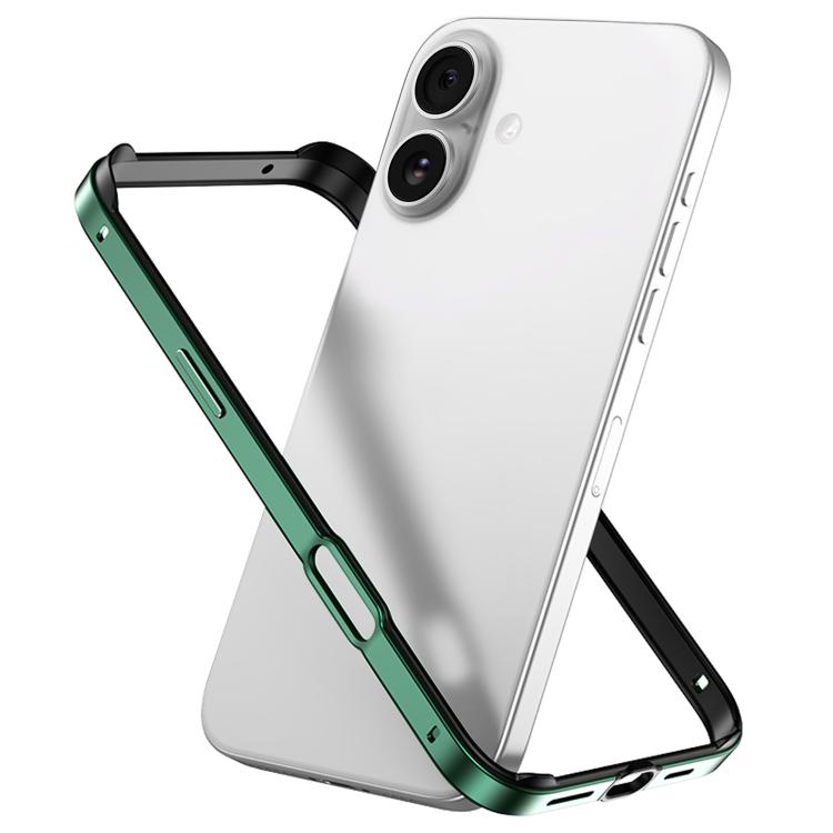 Metal Hybrid Silicone Four-Corner Shockproof Cooling Phone Frame Case, For iPhone 17 Pro Max, For iPhone 17 Pro, For iPhone 17, For iPhone Air
