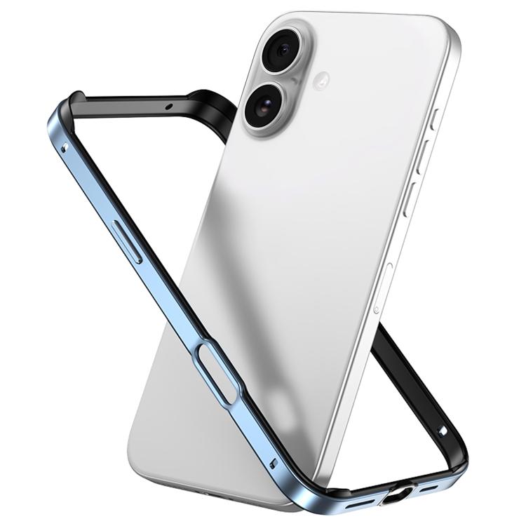 Metal Hybrid Silicone Four-Corner Shockproof Cooling Phone Frame Case, For iPhone 16 Pro Max, For iPhone 16 Pro, For iPhone 16 Plus, For iPhone 16