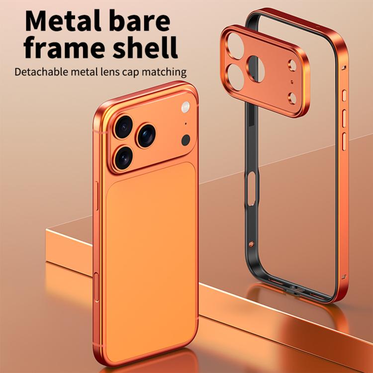 Aluminum Alloy Hybrid Silicone Edge Thin Cooling Phone Frame Case with Metal Lens Frame, For iPhone 17 Pro Max, For iPhone 17 Pro