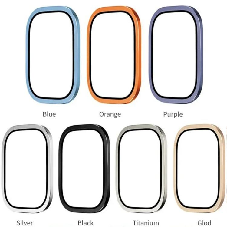 Titanium Metal Frame Tempered Glass Watch Film, For Apple Watch Ultra 49mm