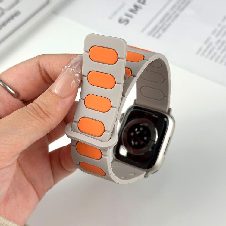 Oval Magnetic Silicone Watch Band, For Apple Watch 46mm / 49mm / 45mm / 44mm, For Apple Watch 42mm / 41mm / 40mm / 38mm