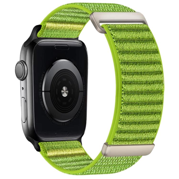 Two-section Mountain Pattern Hook And Loop Fastener Nylon Watch Band, For Apple Watch 46mm / 49mm / 45mm / 44mm, For Apple Watch 42mm / 41mm / 40mm / 38mm