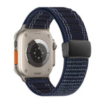 Magnetic Buckle Wave Pattern Nylon Watch Band, For Apple Watch 46mm / 49mm / 45mm / 44mm, For Apple Watch 42mm / 41mm / 40mm / 38mm
