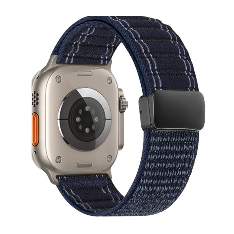 Magnetic Buckle Wave Pattern Nylon Watch Band, For Apple Watch 46mm / 49mm / 45mm / 44mm, For Apple Watch 42mm / 41mm / 40mm / 38mm