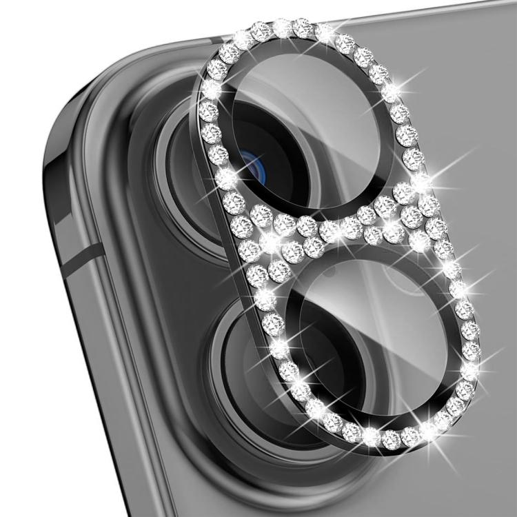 ENKAY Hat-Prince Blink Diamond Camera Lens Aluminium Alloy Tempered Glass Film, For iPhone 17 Pro Max, For iPhone 17 Pro, For iPhone 17