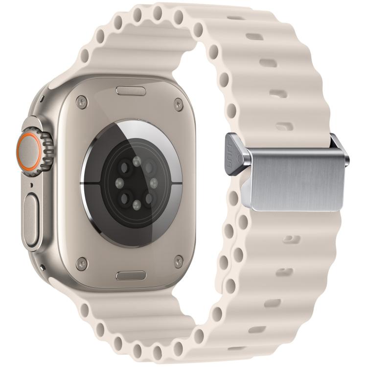 Refurbished Magnetic Buckle Ocean Silicone Watch Band, For Apple Watch 46mm / 49mm / 45mm / 44mm, For Apple Watch 42mm / 41mm / 40mm / 38mm
