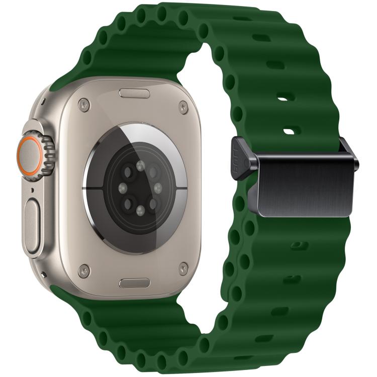 Refurbished Magnetic Buckle Ocean Silicone Watch Band, For Apple Watch 46mm / 49mm / 45mm / 44mm, For Apple Watch 42mm / 41mm / 40mm / 38mm