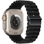 Refurbished Magnetic Buckle Ocean Silicone Watch Band, For Apple Watch 46mm / 49mm / 45mm / 44mm, For Apple Watch 42mm / 41mm / 40mm / 38mm
