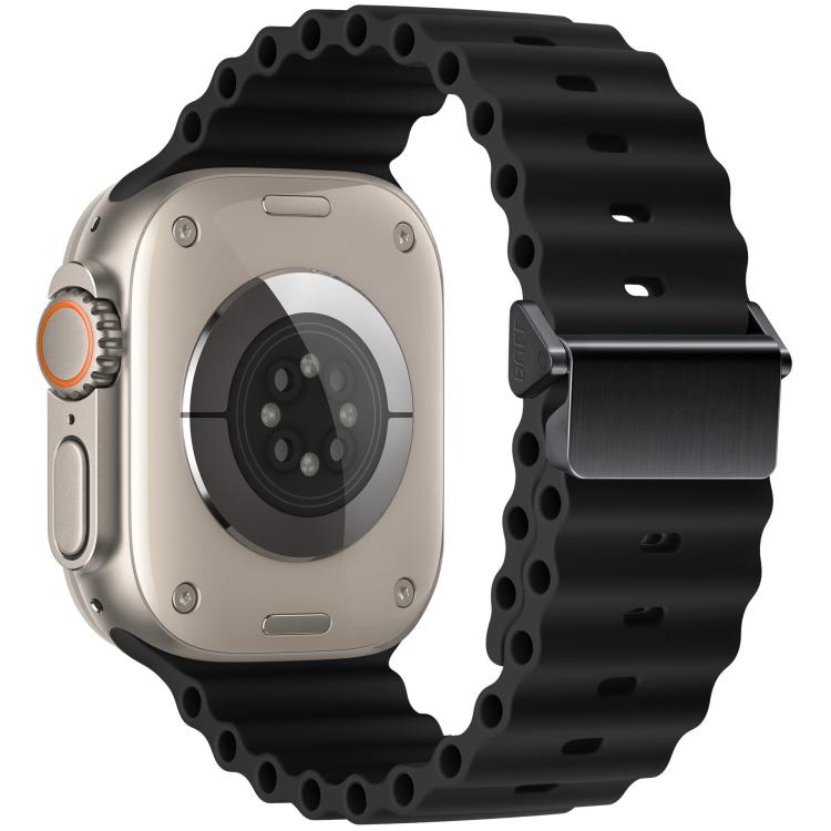 Refurbished Magnetic Buckle Ocean Silicone Watch Band, For Apple Watch 46mm / 49mm / 45mm / 44mm, For Apple Watch 42mm / 41mm / 40mm / 38mm