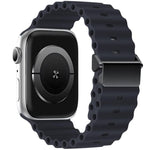 Refurbished Magnetic Buckle Ocean Silicone Watch Band, For Apple Watch 46mm / 49mm / 45mm / 44mm, For Apple Watch 42mm / 41mm / 40mm / 38mm