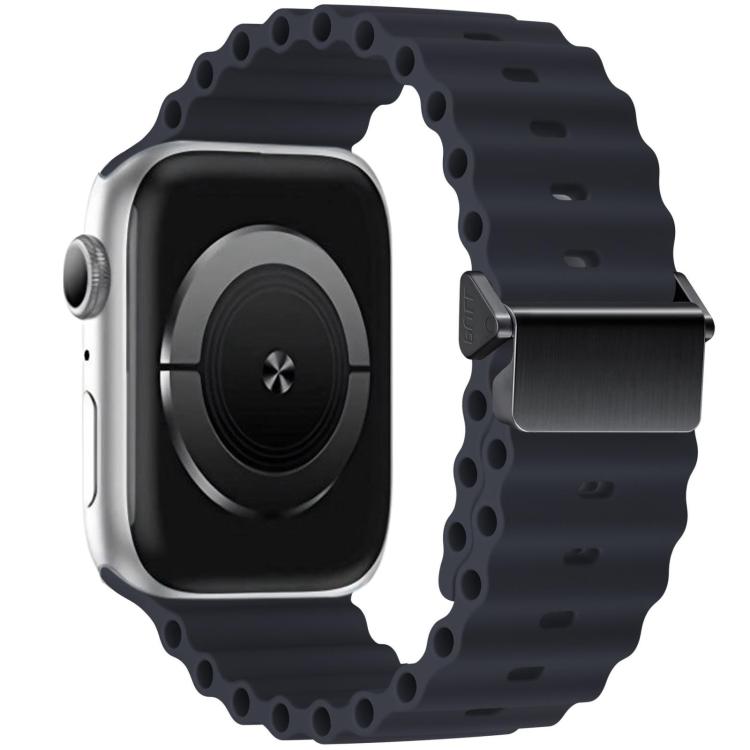 Refurbished Magnetic Buckle Ocean Silicone Watch Band, For Apple Watch 46mm / 49mm / 45mm / 44mm, For Apple Watch 42mm / 41mm / 40mm / 38mm