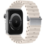 Refurbished Magnetic Buckle Ocean Silicone Watch Band, For Apple Watch 46mm / 49mm / 45mm / 44mm, For Apple Watch 42mm / 41mm / 40mm / 38mm