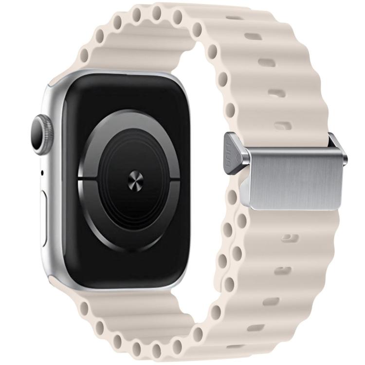Refurbished Magnetic Buckle Ocean Silicone Watch Band, For Apple Watch 46mm / 49mm / 45mm / 44mm, For Apple Watch 42mm / 41mm / 40mm / 38mm