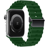 Refurbished Magnetic Buckle Ocean Silicone Watch Band, For Apple Watch 46mm / 49mm / 45mm / 44mm, For Apple Watch 42mm / 41mm / 40mm / 38mm