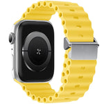 Refurbished Magnetic Buckle Ocean Silicone Watch Band, For Apple Watch 46mm / 49mm / 45mm / 44mm, For Apple Watch 42mm / 41mm / 40mm / 38mm