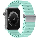 Refurbished Magnetic Buckle Ocean Silicone Watch Band, For Apple Watch 46mm / 49mm / 45mm / 44mm, For Apple Watch 42mm / 41mm / 40mm / 38mm