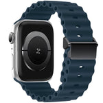 Refurbished Magnetic Buckle Ocean Silicone Watch Band, For Apple Watch 46mm / 49mm / 45mm / 44mm, For Apple Watch 42mm / 41mm / 40mm / 38mm