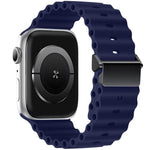 Refurbished Magnetic Buckle Ocean Silicone Watch Band, For Apple Watch 46mm / 49mm / 45mm / 44mm, For Apple Watch 42mm / 41mm / 40mm / 38mm