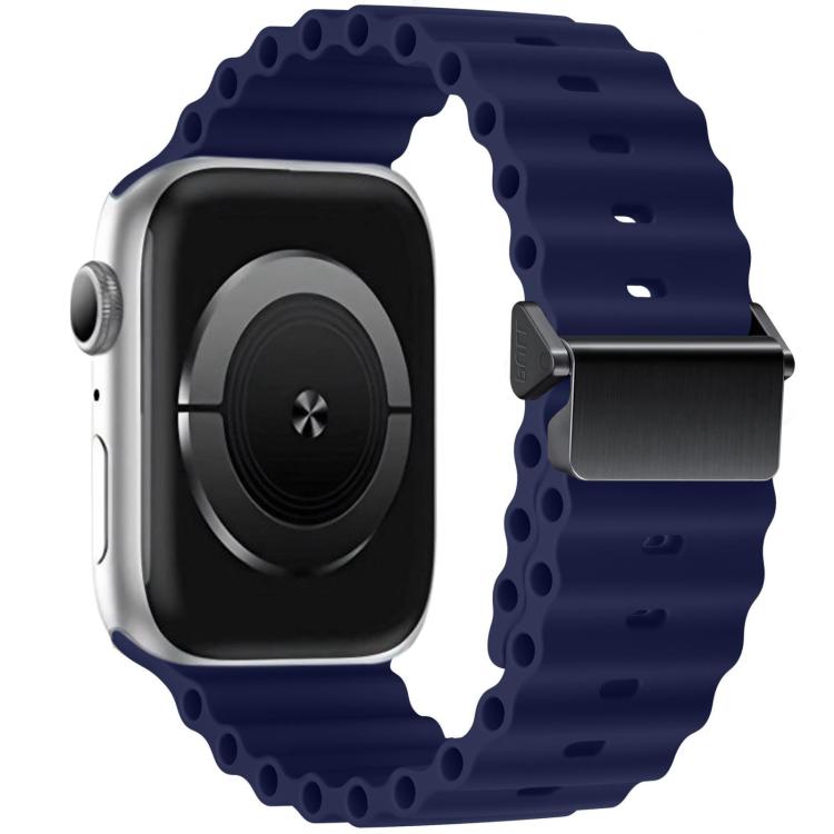 Refurbished Magnetic Buckle Ocean Silicone Watch Band, For Apple Watch 46mm / 49mm / 45mm / 44mm, For Apple Watch 42mm / 41mm / 40mm / 38mm