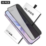 10pcs 360-Degree Privacy Silk-Screen Print Large Curved Edge High-Aluminium Tempered Glass Film, For iPhone 17e / 16e, For iPhone 17 Pro Max, For iPhone 17 Pro, For iPhone 17, For iPhone Air, For iPhone 16 Pro Max, For iPhone 16 Pro, For iPhone 16 Plus...