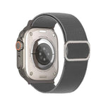 Diagonal Striped D-ring Buckle Nylon Elastic Watch Band, For Apple Watch 46mm / 49mm / 45mm / 44mm, For Apple Watch 42mm / 41mm / 40mm / 38mm