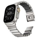 Magnetic Buckle Single-Bead Silicone Stainless Steel Watch Band, For Apple Watch 46mm / 49mm / 45mm / 44mm