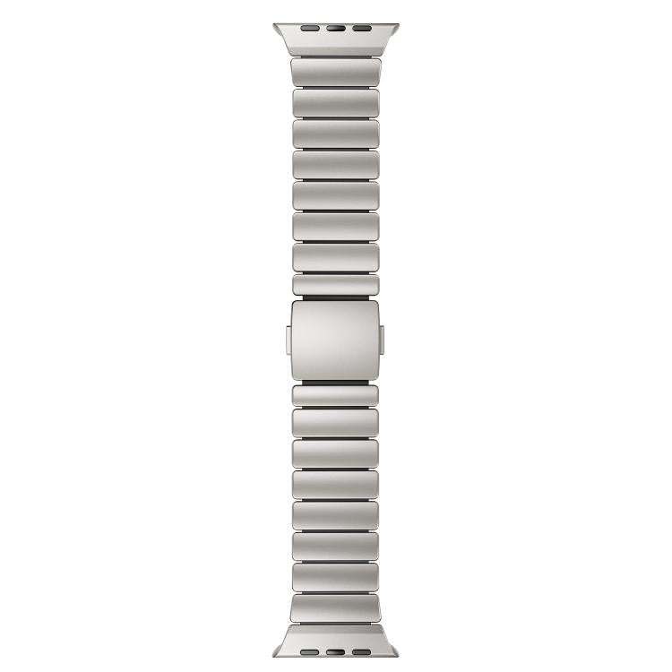 Magnetic Buckle Single-Bead Silicone Stainless Steel Watch Band, For Apple Watch 46mm / 49mm / 45mm / 44mm