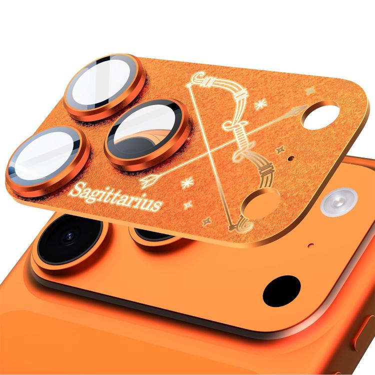 For iPhone 17 Pro Max Twelve Constellations Armor Integrated Full-Coverage Frosted Metal Camera Lens Film, Aries, Virgo, Taurus, Cancer, Capricorn, Sagittarius, Leo, Pisces, Gemini, Aquarius, Libra, Scorpio