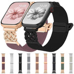 Chinese Knot Magnetic Buckle Twill Stretch Nylon Watch Band, For Apple Watch 49mm / 46mm / 45mm / 44mm, For Apple Watch 42mm / 41mm / 40mm / 38mm
