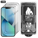 3pcs Easy Install Box Dust-Free 3D Curved Edge HD Electroplated Explosion-Proof Tempered Glass Film, For iPhone 17 Pro Max, For iPhone 17 Pro, For iPhone 17, For iPhone Air, For iPhone 16 Pro Max, For iPhone 16 Pro, For iPhone 16, For iPhone 15 Pro Max...