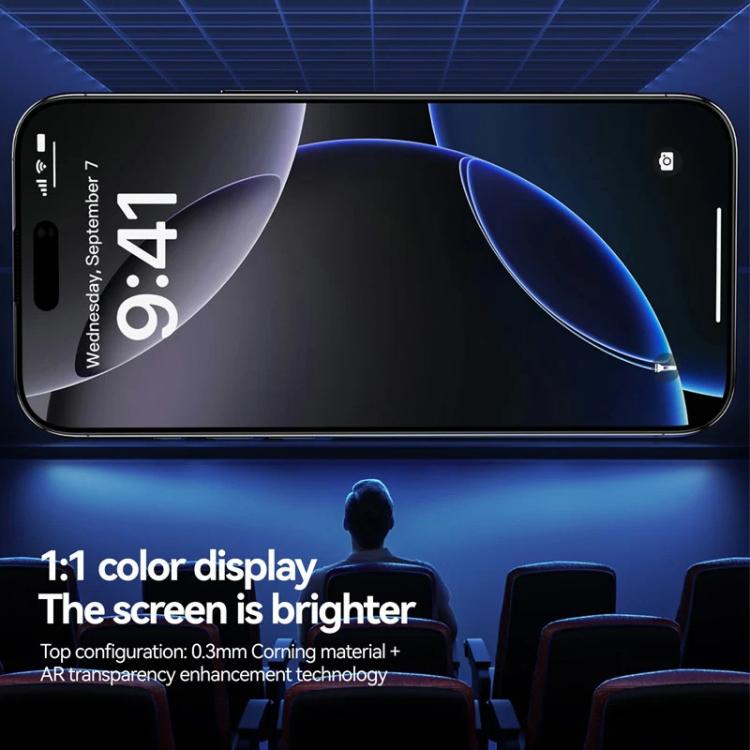 3pcs Easy Install Box Dust-Free 3D Curved Edge HD Electroplated Explosion-Proof Tempered Glass Film, For iPhone 17 Pro Max, For iPhone 17 Pro, For iPhone 17, For iPhone Air, For iPhone 16 Pro Max, For iPhone 16 Pro, For iPhone 16, For iPhone 15 Pro Max...