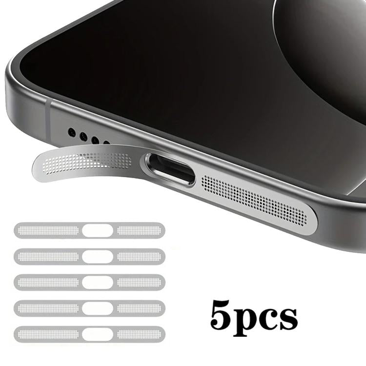 5pcs High-Density Metallic Integrated Speaker Dust Cover, For iPhone 17 Pro Max, For iPhone 17 Pro