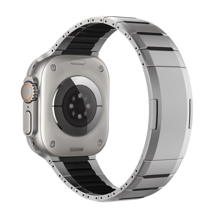 Curved Two-Tone Side-Release Stainless Steel Watch Band, For Apple Watch 49mm / 46mm / 45mm / 44mm, For Apple Watch 42mm / 41mm / 40mm / 38mm