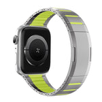 Curved Two-Tone Side-Release Stainless Steel Watch Band, For Apple Watch 49mm / 46mm / 45mm / 44mm, For Apple Watch 42mm / 41mm / 40mm / 38mm