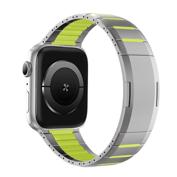 Curved Two-Tone Side-Release Stainless Steel Watch Band, For Apple Watch 49mm / 46mm / 45mm / 44mm, For Apple Watch 42mm / 41mm / 40mm / 38mm