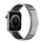 Curved Two-Tone Side-Release Stainless Steel Watch Band, For Apple Watch 49mm / 46mm / 45mm / 44mm, For Apple Watch 42mm / 41mm / 40mm / 38mm