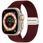 Double Magnetic Buckle Elastic Nylon Watch Band, For Apple Watch 49mm / 46mm / 45mm / 44mm, For Apple Watch 42mm / 41mm / 40mm / 38mm