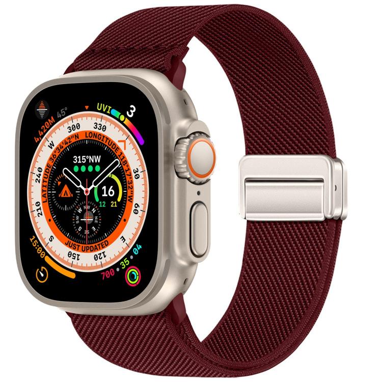 Double Magnetic Buckle Elastic Nylon Watch Band, For Apple Watch 49mm / 46mm / 45mm / 44mm, For Apple Watch 42mm / 41mm / 40mm / 38mm