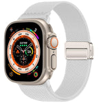 Double Magnetic Buckle Elastic Nylon Watch Band, For Apple Watch 49mm / 46mm / 45mm / 44mm, For Apple Watch 42mm / 41mm / 40mm / 38mm