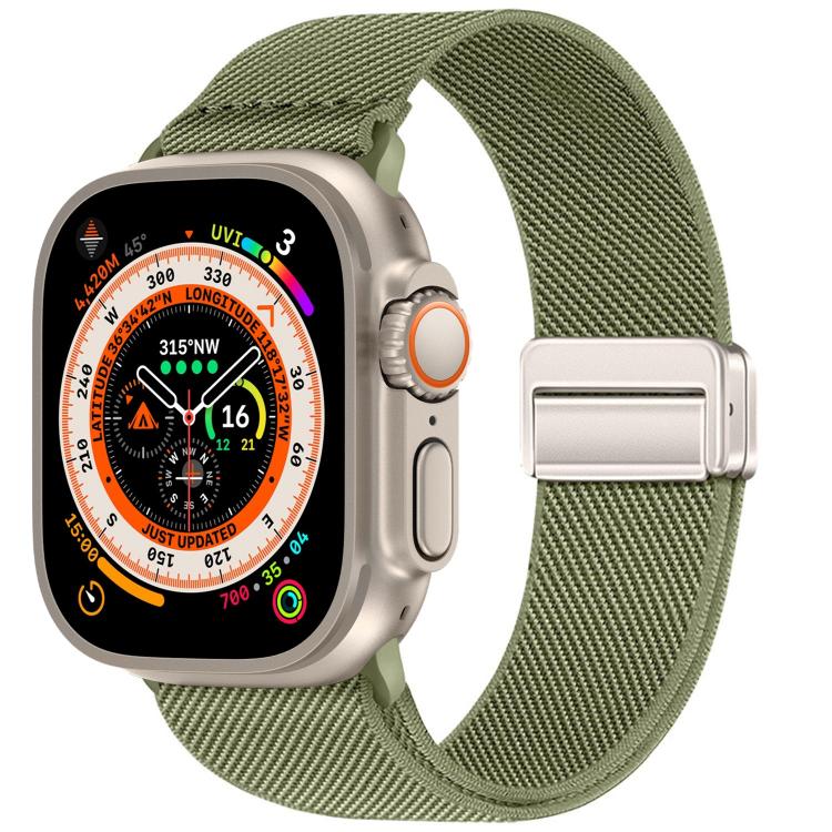 Double Magnetic Buckle Elastic Nylon Watch Band, For Apple Watch 49mm / 46mm / 45mm / 44mm, For Apple Watch 42mm / 41mm / 40mm / 38mm