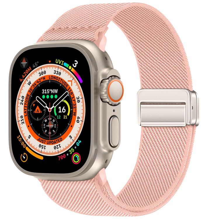 Double Magnetic Buckle Elastic Nylon Watch Band, For Apple Watch 49mm / 46mm / 45mm / 44mm, For Apple Watch 42mm / 41mm / 40mm / 38mm