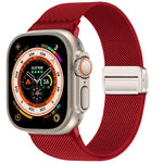 Double Magnetic Buckle Elastic Nylon Watch Band, For Apple Watch 49mm / 46mm / 45mm / 44mm, For Apple Watch 42mm / 41mm / 40mm / 38mm