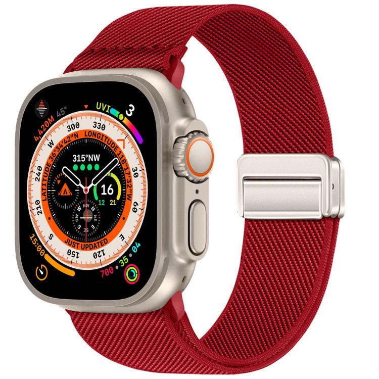 Double Magnetic Buckle Elastic Nylon Watch Band, For Apple Watch 49mm / 46mm / 45mm / 44mm, For Apple Watch 42mm / 41mm / 40mm / 38mm