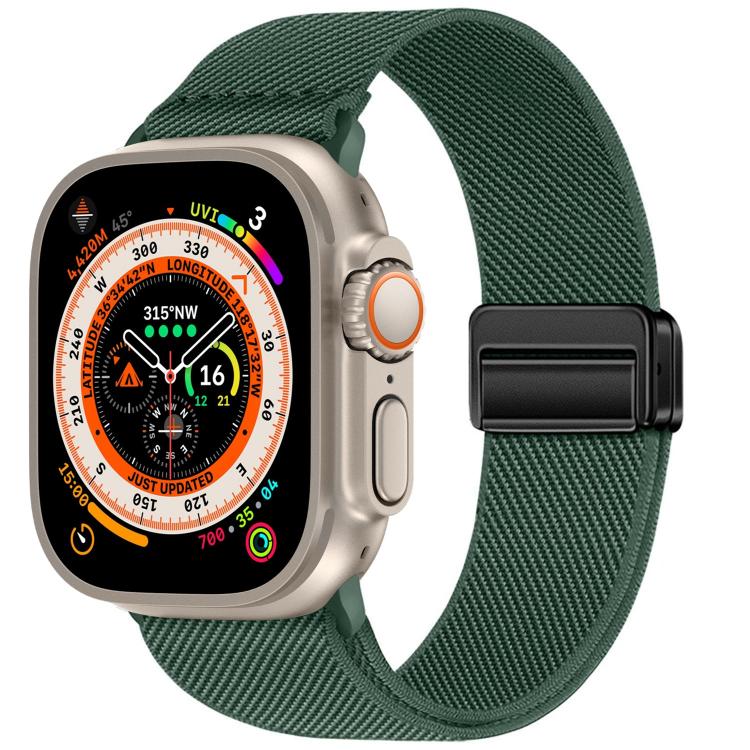 Double Magnetic Buckle Elastic Nylon Watch Band, For Apple Watch 49mm / 46mm / 45mm / 44mm, For Apple Watch 42mm / 41mm / 40mm / 38mm