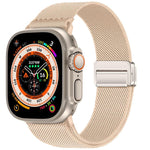 Double Magnetic Buckle Elastic Nylon Watch Band, For Apple Watch 49mm / 46mm / 45mm / 44mm, For Apple Watch 42mm / 41mm / 40mm / 38mm