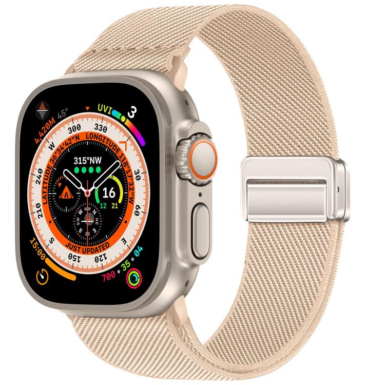 Double Magnetic Buckle Elastic Nylon Watch Band, For Apple Watch 49mm / 46mm / 45mm / 44mm, For Apple Watch 42mm / 41mm / 40mm / 38mm