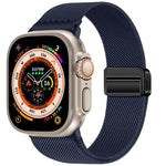 Double Magnetic Buckle Elastic Nylon Watch Band, For Apple Watch 49mm / 46mm / 45mm / 44mm, For Apple Watch 42mm / 41mm / 40mm / 38mm