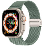 Double Magnetic Buckle Elastic Nylon Watch Band, For Apple Watch 49mm / 46mm / 45mm / 44mm, For Apple Watch 42mm / 41mm / 40mm / 38mm